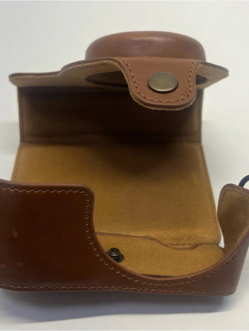 Brown Leather Retro Camera Case